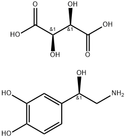 L-去甲肾上腺素酒石酸盐 一水合物 结构式