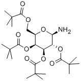 2,3,4,6-四-O-叔戊酰基-beta-D-吡喃半乳糖胺 结构式