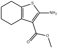 2-氨基-4,5,6,7-四氢-1-苯并噻吩-3-甲酸甲酯 结构式