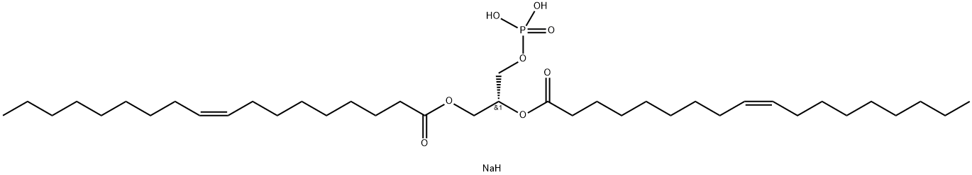 二油酰磷脂酸(钠盐)(DOPA-NA) 结构式