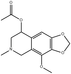 Acetic acid 8-methoxy-2-methyl-6,7-methylenedioxy-1,2,3,4-tetrahydroisoquinolin-4-yl ester 结构式