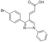 3-(3-(4-溴苯基)-1-苯基-1H-吡唑-4-基)丙烯酸 结构式