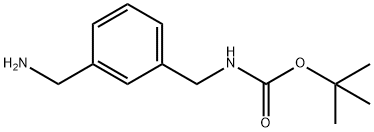 N-[3-(氨基甲基)苄基]氨基甲酸叔丁酯 结构式