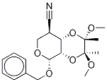Benzyl 4-Cyano-4-deoxy-2,3-O-[(1S,2S)-1,2-dimethoxy-1,2-dimethyl-1,2-ethanediyl]-β-D-arabinopyranoside 结构式