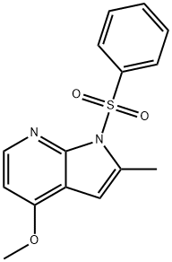 1H-Pyrrolo[2,3-b]pyridine, 4-Methoxy-2-Methyl-1-(phenylsulfonyl)- 结构式