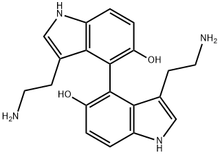 5,5'-dihydroxy-4,4'-bitryptamine 结构式
