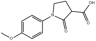 1-(4-甲氧基苯基)-2-氧代吡咯烷-3-羧酸 结构式
