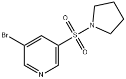 3-broMo-5-(pyrrolidin-1-ylsulfonyl)pyridine 结构式
