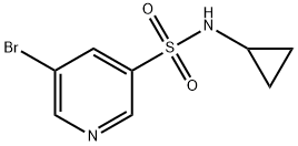 5-溴-N-环丙基吡啶-3-磺酰胺 结构式