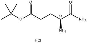 (S)-4,5-二氨基-5-氧代戊酸叔丁酯单盐酸盐 结构式