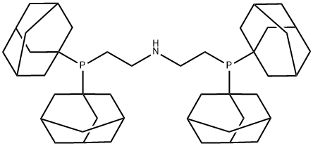 双(2-[二(1-金刚烷基)膦基]乙基)胺 结构式