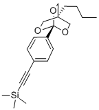 ((4-(4-Butyl-2,6,7-trioxabicyclo(2.2.2)oct-1-yl)phenyl)ethynyl)trimeth ylsilane 结构式