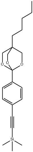 ((4-(4-Pentyl-2,6,7-trioxabicyclo(2.2.2)oct-1-yl)phenyl)ethynyl)trimet hylsilane 结构式