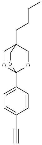 2,6,7-Trioxabicyclo(2.2.2)octane, 4-butyl-1-(4-ethynylphenyl)- 结构式