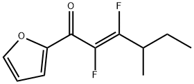 2-Hexen-1-one, 2,3-difluoro-1-(2-furanyl)-4-methyl-, (E)- (9CI) 结构式