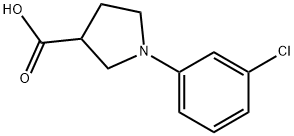 1-(3-氯苯基)吡咯烷-3-羧酸 结构式