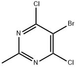 5-溴-4,6-二氯-2-甲基嘧啶 结构式