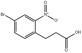 3-(4-溴-2-硝基苯基)丙酸 结构式