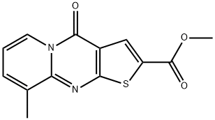 甲基 9-甲基-4-羰基-4H-吡啶并[1,2-a]噻吩并[2,3-d]嘧啶-2-羧酸酯 结构式