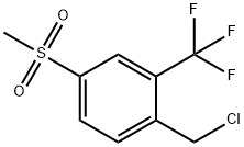 4-(甲磺酰基)-2-(三氟甲基)苄基氯 结构式