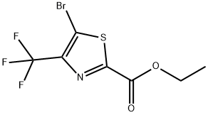 5-溴-4-(三氟甲基)-2-噻唑甲酸乙酯 结构式