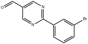 2-(3-溴苯基)嘧啶-5-甲醛 结构式