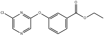 3-((6-氯吡嗪-2-基)氧基)苯甲酸乙酯 结构式
