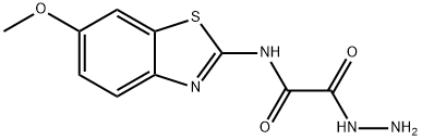 ACETIC ACID, ((6-METHOXY-2-BENZOTHIAZOLYL)AMINO)OXO-, HYDRAZIDE 结构式