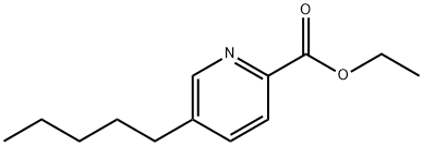 2-Pyridinecarboxylic acid, 5-pentyl-, ethyl ester 结构式