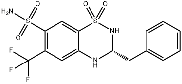(R)-苄氟噻嗪 结构式