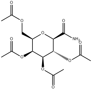 2,3,4, 6-O-四乙酰基-1-氨甲酰基-BETA-D-半乳糖 结构式