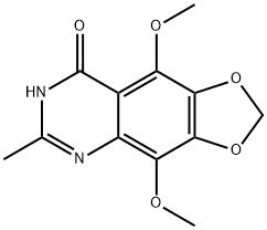 1,3-Dioxolo[4,5-g]quinazolin-8(7H)-one,  4,9-dimethoxy-6-methyl- 结构式