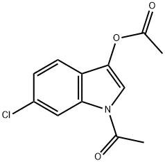 N-乙酰基-6-氯吲哚-3-乙酸酯 结构式