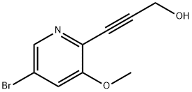 3-(5-溴-3-甲氧基吡啶-2-基)丙-2-炔-1-醇 结构式