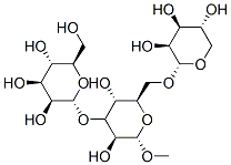 (2R,3S,4S,5S,6R)-2-[(2S,3S,4S,5R,6R)-3,5-dihydroxy-2-methoxy-6-[[(2R,3S,4S,5R)-3,4,5-trihydroxyoxan-2-yl]oxymethyl]oxan-4-yl]oxy-6-(hydroxymethyl)oxane-3,4,5-triol 结构式