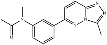 N-METHYL-N-[3-(3-METHYL[1,2,4]TRIAZOLO[4,3-B]PYRIDAZIN-6-YL)PHENYL]ACETAMIDE 结构式