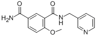 3-carbamyl-(3'-picolyl)-4-methoxy-1-benzamide 结构式