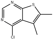 4-氯-5,6-二甲基噻吩[2,3-D]嘧啶 结构式