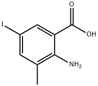 2-氨基-5-碘-3-甲基苯甲酸 结构式