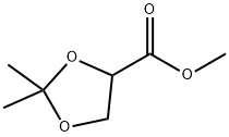 (+/-)-2,2-二甲基-1,3-二氧戊环-4-羧酸甲酯 结构式