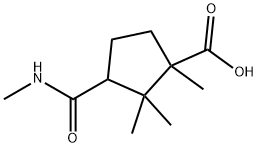 1,2,2-三甲基-3-(甲基氨基甲酰基)环戊烷-1-羧酸 结构式