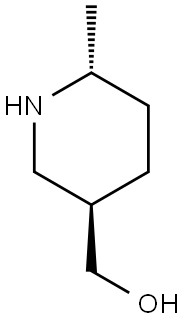 ((3R,6R)-6-METHYLPIPERIDIN-3-YL)METHANOL 结构式
