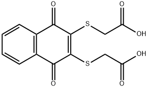 2,3-BIS(MERCAPTOACETIC ACID)-1,4-NAPHTHALENEDIONE 结构式