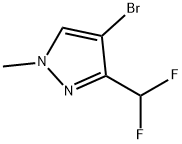 4-溴-3-二氟甲基-1-甲基吡唑 结构式