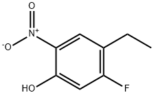 4-乙基-5-氟-2-硝基苯酚 结构式