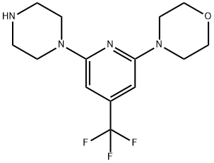 4-(6-(哌嗪-1-基)-4-(三氟甲基)吡啶-2-基)吗啉 结构式