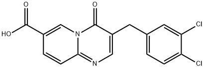 3-(3,4-二氯苄基)-4-羰基-4H-吡啶并[1,2-A]-嘧啶-7-羧酸 结构式