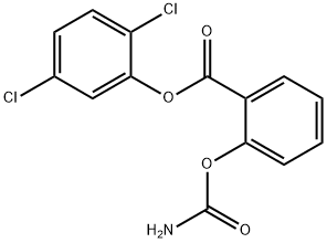 2,5-Dichlorophenyl 2-((aminocarbonyl)oxy)benzoate 结构式