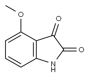 4-甲氧基-吲哚啉-2,3-二酮 结构式