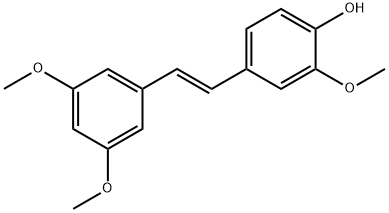 4'-羟基-3,3',5-三甲氧基二苯乙烯 结构式